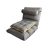 GAGALU Klappsofa, Lounge-Relaxsessel Mit Kissen Und Kissen, Platzsparende Schlafliege für Schlafzimmer Bett Balkon Schwebendes Fenster Schlafzimmer,Classic Grey