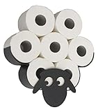 DanDiBo Toilettenpapierhalter Schaf Wand Schwarz Metall Toilettenrollenhalter WC Rollenhalter Ersatzrollenhalter Klopapierhalter