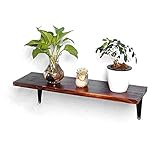 XENITE Wohnzimmer Einschichtiges dekoratives Blumenständer-Lagerregal aus Holz, Küchenwandhalterung, Metallhalterung Wandstativ