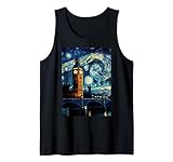 Berühmter Big Ben in London Sternennacht Van Gogh Tank Top