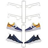 mDesign 2er-Set Schuhablage – modernes Wand Schuhregal für Zwei Paar Sneaker, Sportschuhe etc. – platzsparende Alternative zum Schuhschrank – mattsilberfarben