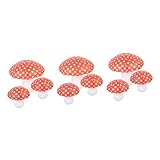 Yardwe 9 Stück -Papierlaternen Krippen-Ornamente Für Kinder Hochzeitsdekoration Pilzform Lampenschirm Faltbare Papierlaternen 3D- -Papierlaterne Heimdekoration