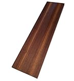 Schweberegal Wandsteckboard Regal Ablage Holz massiv mit verdeckten Trägern - Tiefe:20cm Stärke:25mm - Verschiedene Holzarten - Wandboard Livingboard Regal Wandbord (Nussbaum, 80cm)