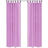UTUMAX Home & Garden Voile-Vorhänge, 2 Stück, 140 x 245 cm, Flieder