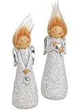 Pommerntraum ® | 2-er Set verrückte Engel Schutzengel Guardian Angels Weihnachtsengel Weihnachtsfiguren Dekorationsfiguren Schreibtischfiguren NORMAL KANN JEDER (2-er Set - 18 cm)