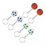 CLISPEED 6 Stück Ball-Schlüsselanhänger Fußball-Schlüsselanhänger Mini-Dekor Mini-Sportbälle Basketball-Dekorationen Exquisite Bälle Ornamente Bälle Hängedekoration Fußball