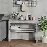 BULANED Konsolentisch, Beistelltisch, Ablagetisch, Flurmöbel, Console Table, Sideboard, Schminktisch, Betongrau 102x30x80 cm Spanplatte