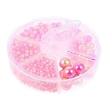 COHEALI 1 Box Bunte Deko-Ohrringe Aus Kunststoff Für Hochzeiten Künstliche Abs-Perlen Perlen Aus Acryl Künstliche Perlen Bastelarmband Verstreute Perlen Perlmutt