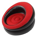 Aufblasbarer Stuhl, Sofa, Aufblasbarer Sitz, Gaming-Liege, für Drinnen und Draußen, Camping, Garten, Stilvolles Rotes Design, Weiches Plüschgewebe, Einzeln Wohnzimmer (Rot)