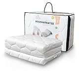 Alcube Reisebett Matratze 60 x 120 cm Faltmatratze für Baby klappbar Reisematratze Babymatratze 60x120cm hochwertigem Schaum mit waschbarem Matratzenhülle in praktischer Tragetasche - Weiß