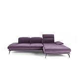 Siblo Ecksofa Deli Kollektion - Große Couch L Form 4 Personen für Wohnzimmer - Elegante Polstersofa - L-Sofa Eckcouch - Sofa 4-Sitzer - 289x183x83 cm - Lila - Rechte Ecke