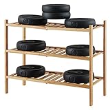 latifolia Schuhregal, vielseitig, 3 Etagen, Bambus-Schuhregal, für Eingangsbereich, Aufbewahrung