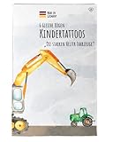 6 Bögen Kinder Tattoo 'Die starken Helfer Fahrzeuge', give aways Kindergeburtstag, Gastgeschenk Kindergeburtstag, Auto Tattoo Kinder