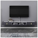 WFENG TV Board Hängeschrank,Hängeboard Wohnwand-Kabelmanagement,für Wohnzimmer Schlafzimmer Badezimmer/grau / 160×24×19cm