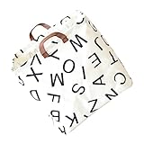 Zerodeko Zusammenklappbarer Aufbewahrungskorb Leinen-Wäschekorb Dekorative Wäschekörbe Quadratischer Wäschekorb Baumwoll-Wäschekorb Badezimmer-Wäschekorb Zusammenklappbarer