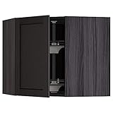 Ikea METOD Eckschrank Hängeschrank mit Karussell 68x60 cm schwarz / Lerhyttan schwarz gebeizt