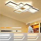 XIANHE Deckenlampe LED Deckenleuchte Dimmbar mit Fernbedienung 60W Wohnzimmerlampe Modern Design Schlafzimmerlampe Küchenlampe für Schlafzimmer Esszimmer Wohnzimmer Arbeitszimmer (Weiß, 80cm)