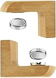 VeoryFly Magnetischer Seifenhalter aus Holz für Duschwand, Magnet Seifenhalter Selbstentleerend, Duschaufbewahrung für Seifen & Bart Shampoo Bars - Holz Seifenschale Spender Bad Küche & Dusche