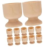 ABOOFAN 12-Teiliges Osterei-Tablett Osterei-Bastelset DIY-Malerei Eierbecher Eierhalter Spielzeug Für Kinder Spielzeug-Eierhalter Für Kühlschrank Holztablett DIY Leerer