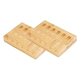 Cabilock 2 Stück Bambus-Seifenschale Holz-Seifenschale Waschbecken Seifenhalter Bad-Seifenhalter Seifenschale Mit Deckel DIY-Seifenschale Küchen-Seifenhalter Abtropfseifenhalter