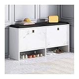 Schuhschrank Holzschuh -Aufbewahrungsbank Eingangsschuhschrank mit gepolstertem Sitzkissen, verstellbare Regale, Verandaschuhschrank for Flur, Schlafzimmer, Wohnzimmer Schuhregal (Color : C, Size :