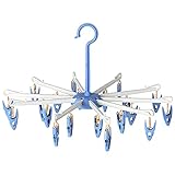 Sockentrockner Mit 20 Abnehmbaren Clip, Faltbarer Sockenaufhänger Sockentrockner für wäscheständer, Mini Wäschespinne 360 ° Rotation Socken Aufhänger Hängetrockner Für Handschuhe Schals Handtuch