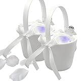 EinsSein 2X Streukörbchen Hochzeit Anna Creme Blumenkinder Hochzeit Blumenkorb Blumenkörbe Blumenmädchen Blumendeko Basket Girl Flower