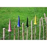 12x Zaunhocker Mütze Keramik Dekoration Figur Pfosten Gucker Außen Statue Gartendekoration Gartenfiguren Keramikfiguren Gartenzwerge Außenbereich wetterfest handgefertigt langlebig Terrassendekoration