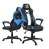 JOYFLY Gamer Stuhl Ergonomischer Gaming Stuhl mit Lordosenstütze Gaming Sessel PC-Stuhl mit Höhenverstellbar, Erwachsene Junge(Blau)