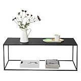 [en.casa] Beistelltisch Montolivet 40x110x50 cm Wohnzimmertisch Industrie-Design Metall Schwarz