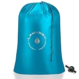 Romon Wäschesack Reise Schmutzwäsche Wäschesammler mit Kordelverschluss, Faltbarer Wäschesack für Heim und Wohnheimcamp-Reise - Blau 60*85cm