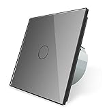 Funk Wechselschalter Kreuzschalter Lichtschalter Touchscreen C701SR-15 (Grau)