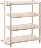 GUAAJA Shoe Rack Kunststoff-Schuhregal mit Regenschirm-/Handtuchhalter, freistehender Schuhständer, Regalideen für Eingangsbereich, Flur, Schrank und Badezimmer-Schuh-Organizer Schuhaufbewahrung