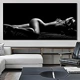 BIEMBI Modernes Frauenporträt, Wandkunst, Bild, sexy Körper, Leinwandgemälde, Poster und Drucke für Wohnzimmer, Heimdekoration, Cuadros, 80 x 160 cm, rahmenlos
