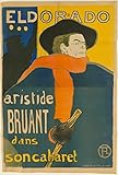 Leinwanddruck Und Poster Wand-Kunst Bild Reproduktion Eldorado Aristide Bruant von Henri De Toulouse Lautrec für Wohnkultur 60x90cm