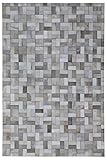 Blackamoor Rugs Teppich und Teppich, Leder, handgefertigt, Rindsleder, moderner Stil, dekorativer Wohnbereich, 2,4 x 3,4 m