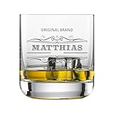 Whiskyglas mit Gravur als Geburtstagsgeschenk – Personalisiertes Whiskyglas – Geschenkidee für Männer und Frauen – Original Brand