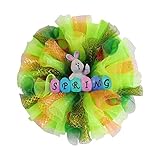 N/AB Acryl Türkranz Ostern Kranz Ostern Deko - Osterkranz mit Osterei Hase Kranz Türkranz - Osterhasenkranz - Ostertür Dekorationen im Freien Hängen Willkommensschild Kranz