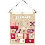 Adventskalender zum Befüllen Kinder und Erwachsene - Wunderschönes Design selbst befüllen - Adventskalender zum Befüllen Stoff zum Aufhängen - Adventskalender selber befüllen von Pure Living