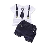 Overall Baby Winter Hemd Jungen 152 Kurzarm Baby Weihnachtsoutfit Kleinkind Babykleidung Sommer Kinder Kurzarm Zweiteiler Anzug Träger Gentleman Jungen Sommerkleidung Jungen Bekleidungsset 92