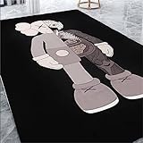 DJHWWD Teppich Jungen schwarz Teppich Wohnzimmer deko Schlafzimmer Cartoon Muster Teppich für Kinder 80x160CM