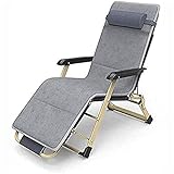MINDONG HZH Sonnenliege, Schwerelosigkeitsstuhl für Camping, Faltbarer Liegestuhl, Freizeitliege, Gartenliege, gepolsterter Klappsessel (B)