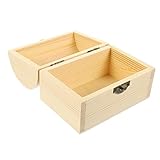 LIFKOME Aufbewahrungsbox Mini-Kunststoffbehälter Miniaturkoffer Mini-Behälter Bastel-/Kleinigkeiten-Organizer Holz-Bastelbox Dekorative Holzkiste Holzkiste Wohnaccessoire