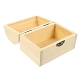 LIFKOME Aufbewahrungsbox Mini-Kunststoffbehälter Miniaturkoffer Mini-Behälter Bastel-/Kleinigkeiten-Organizer Holz-Bastelbox Dekorative Holzkiste Holzkiste Wohnaccessoire