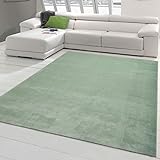 Teppich-Traum Unidesignteppich passend für alle Räume | Büro Arbeitsplatz Schreibtisch | waschbar | in grün, 120x170 cm