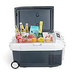 AA Products Auto-Kühlschrank mit Rädern und Griff, 12V Kompressor-Kühlbox für Auto, 30L elektrischer Auto-Kühler, 12/24V DC und 110-240 V AC für LKW, Wohnmobil, Camping und Zuhause