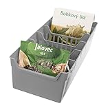 ORION Organizer für GEWÜRZE Tüten Gewürzbehälter Küchenorganizer GRAU