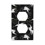 Duplex-Steckdosen-Wandplatte, japanischer Kran und Kiefer bedruckt, Polycarbonat, thermoplastische Dekoration, Lichtabdeckungen