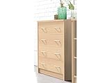 möbelando Kommode Holzkommode Anrichte Schubladenkommode Beistellschrank Olli VIII Buche