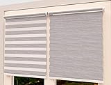 TROYAHOME® Doppelrollo Klemmfix Ohne Bohren Duo Rollo Fenster Rollo Easyfix (Natur, 60 x 150 cm (Stoffbreite 57 cm)